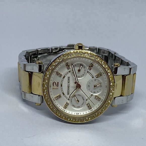 Michael Kors Parker MK6055 Womens Stainless Steel Analog Dial Quartz Watch UC514 - Picture 7 of 12